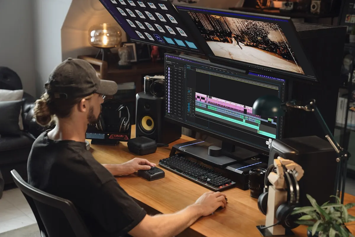 Creator matching a longer music bed to a video edit