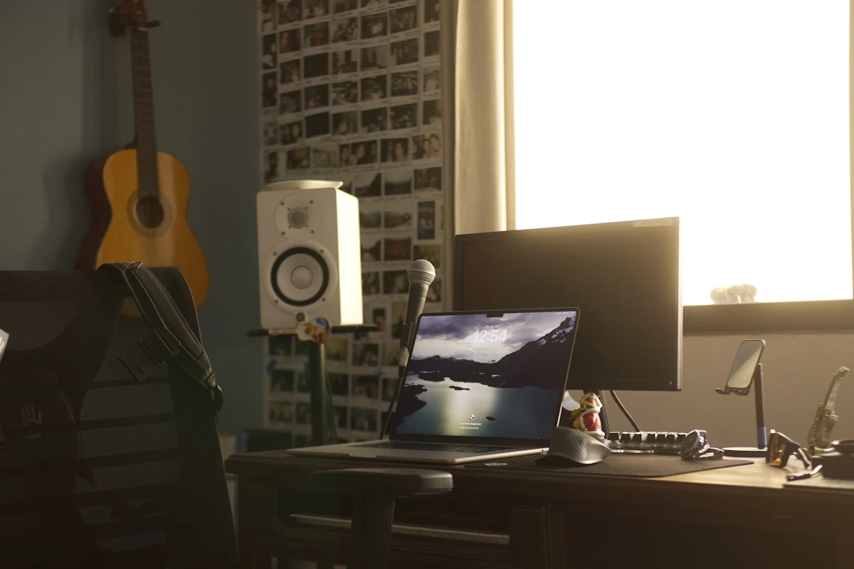 AI music generator workspace showing a waveform and style controls